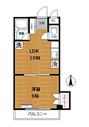 マツダヤビル 1LDKの間取図画像