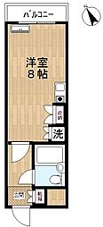 トップ川崎第3 ワンルームの間取図画像