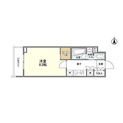コンフォリア桜上水 1Kの間取図画像