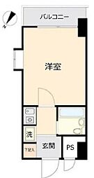 スカイコート横浜真金町 1Kの間取図画像