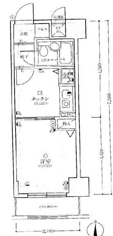 1K 間取り