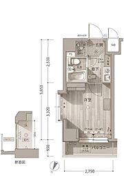 ナイスアーバンスピリッツ横濱吉野町 1Kの間取図画像