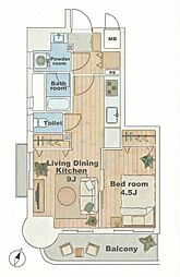 ファーストクラス子安駅 1LDKの間取図画像