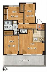 ナイスヒルズコート三ッ沢片倉 3LDKの間取図画像