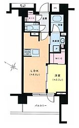クリオ横濱東白楽 1LDKの間取図画像