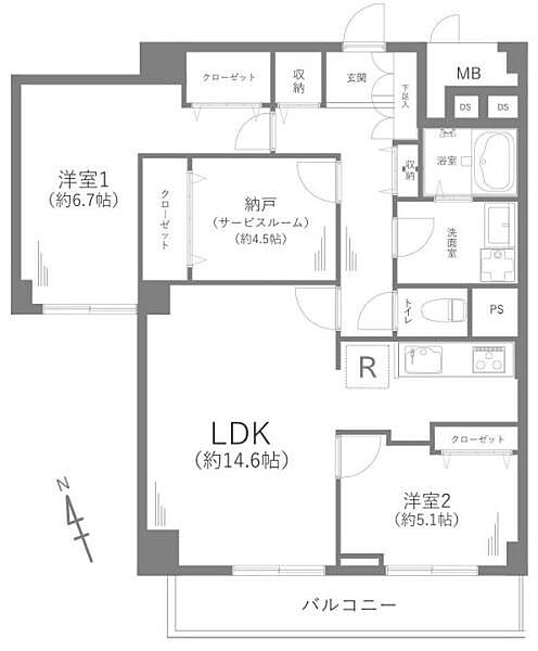 間取りを拡大表示