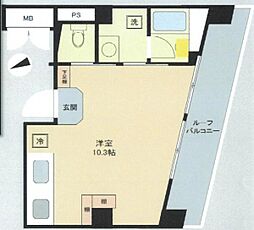 横浜ユニハイム ワンルームの間取図画像