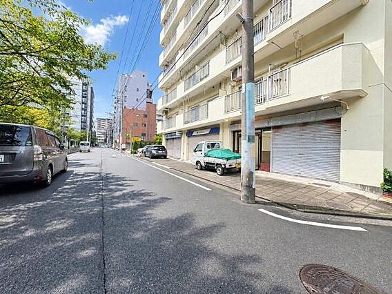 緑豊かな街路樹...