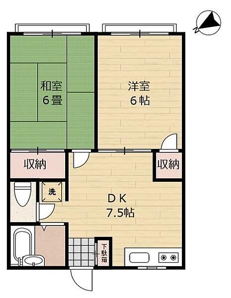 サライムａ（アルファ） 105｜埼玉県春日部市八丁目(賃貸アパート2DK・1階・39.75㎡)の写真 その2