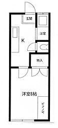 ハイツ寺尾A棟 1Kの間取図画像