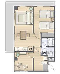 間取図画像 2LDK