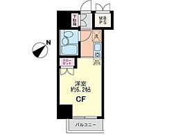 エクセル鶴見 8階ワンルームの間取り