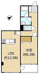 アニマリートミネ 1LDKの間取図画像