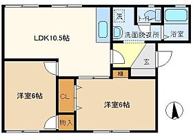 センチュリープラザＡ 102 ｜ 埼玉県越谷市大字大泊871-1（賃貸アパート2LDK・1階・48.45㎡） その2