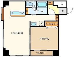 ノヴレス吉岡 3階1LDKの間取り