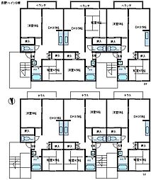 長野ハイツA 2LDKの間取図画像