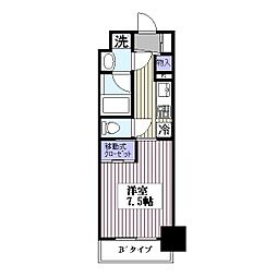 コンフォート常盤 2階1Kの間取り