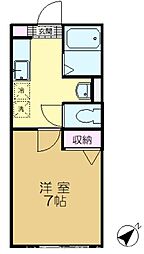 セレーナ佐倉 1階1Kの間取り