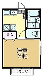 ザビレッジハウス11 1Kの間取図画像