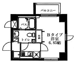 アステール品川 1Kの間取図画像
