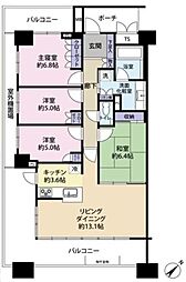 コットンハーバータワーズベイイースト 4LDKの間取図画像
