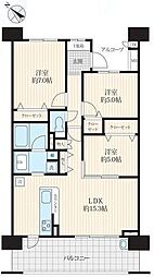 シティ能見台つどいの街十番館ペット飼育可 3LDKの間取り