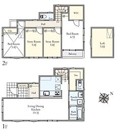 3号棟港南台新築戸建 LDK19帖 ロフト WIC