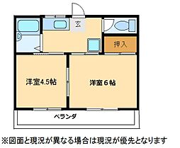 メゾン　エスポワール恩間 1階2Kの間取り