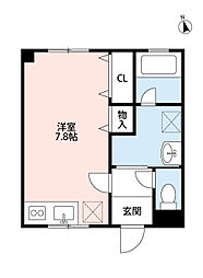 TBハイツ 3階ワンルームの間取り