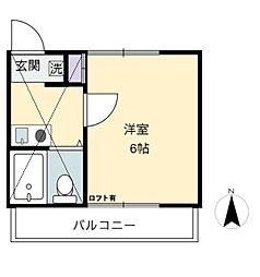 クリーンハイツ 1Kの間取図画像