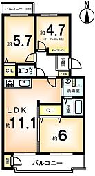 エメラルドマンション十条大宮 3LDKの間取り