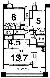 ネバーランド西京極 3LDKの間取図画像