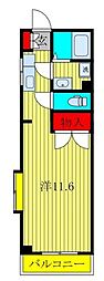都賀M3ビル 1Kの間取図画像