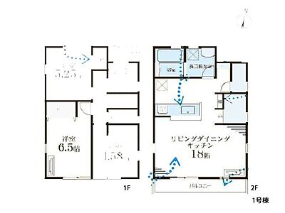 間取り：会話の弾む対面式キッチン