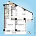 間取り：間取図／6階部分南東×南西×東の3面採光の角住戸、前面建物との距離も有り採光・通風・眺望ともに良好！2015年リノベーション履歴有り、室内ていねいにお使いです。