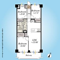 エンゼルハイム仲池上 3LDKの間取り