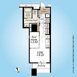パークコート神宮前 1LDKの間取図画像
