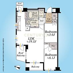 プラネスペーリア代々木参宮橋 2LDKの間取図画像