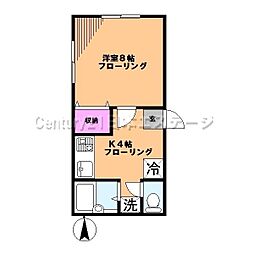 スターハウス 1Kの間取図画像