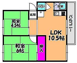 商工会マンション　2棟  ｜ 大阪府富田林市川向町（賃貸マンション2LDK・2階・45.00㎡） その2