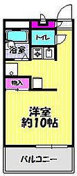 レオパレスサン・マック ワンルームの間取図画像