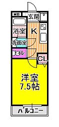 間取図画像 1K