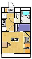 レオパレスル・ソレイユ 1Kの間取図画像