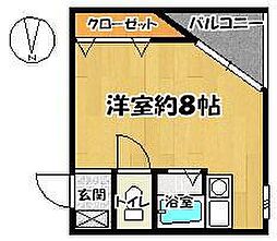 フェローズ21 ワンルームの間取図画像