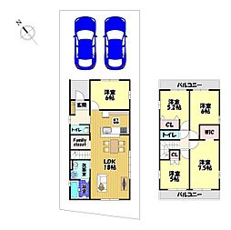 富田林市廿山2丁目　新築一戸建　5号棟