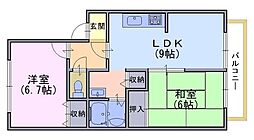 間取図画像 2DK