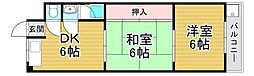本町ハイツ 2DKの間取図画像