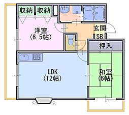 ソレーユYamada 2LDKの間取図画像