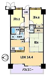 メゾンドール瀬田公園都市1番館 3LDKの間取り