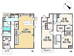 中古一戸建 3SLDKの間取り